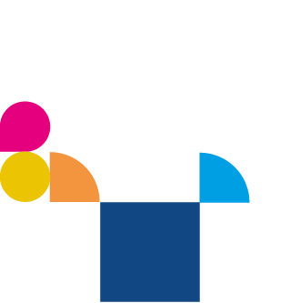 Decorazioni colorate di cerchi e semicerchi